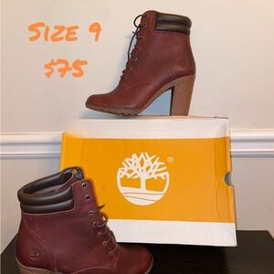 Timberland Women's Burgundy Heeled Boots